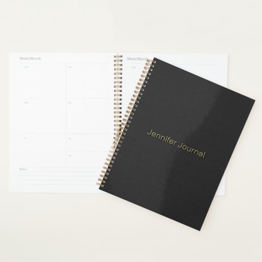 Donkergrijze linen Burlap textuur Planner (Display)