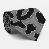 Donkergrijze luipaard Dierenprint Stropdas (Opgerold)