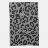 Donkergrijze luipaard Dierenprint Theedoek (Verticaal)