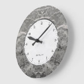 Donkergrijze marmer afdrukken grote klok (Hoek)