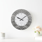Donkergrijze marmer afdrukken grote klok (Huis)
