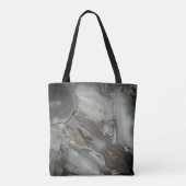Donkergrijze marmer met goudvein tote bag (Achterkant)