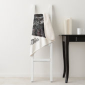 Donkergrijze marmeren steen sherpa deken (In situ)