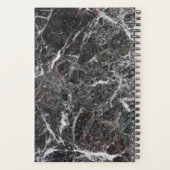 Donkergrijze marmeren steentextuur planner (Achterkant)