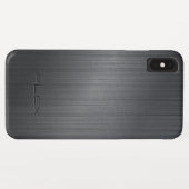 Donkergrijze metalen achtergrond Case-Mate iPhone case (Achterkant (horizontaal))