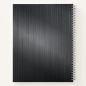 Donkergrijze metallic textuur notitieboek (Achterkant)