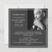 Donkergrijze minimale Viering Leven Aangepaste Fot Kaart (Voorkant)