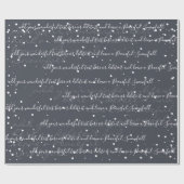 Donkergrijze minimalistische aangepaste ontwerptek cadeaupapier (Vlak)