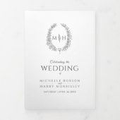 Donkergrijze monogram kransverhaal toewijding brui drieluik programma (Cover)