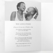 Donkergrijze monogram kransverhaal toewijding brui drieluik programma (Binnenzijde eerst)