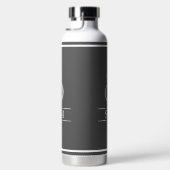 Donkergrijze Monogram Waterfles (Rechts)