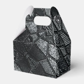 Donkergrijze mozaïekglazen draagtas bedankdoosjes (Achterkant)