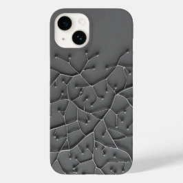 Donkergrijze organische iPhone-hoes moderne textuu Case-Mate iPhone 14 Hoesje