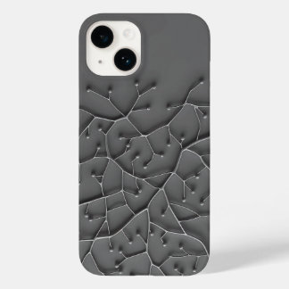 Donkergrijze organische iPhone-hoes moderne textuu Case-Mate iPhone 14 Hoesje