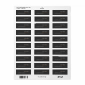 Donkergrijze Professionele Aangepaste Naam Positie Etiket (Full Sheet)