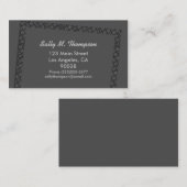 donkergrijze rand Lijst Visitekaartje (Voorkant / Achterkant)