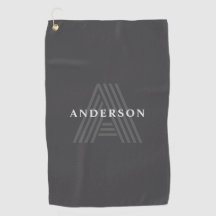 Donkergrijze Retro Moderne Monogramnaam