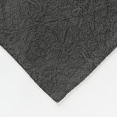 Donkergrijze & rode  lederen achtergrond fleece deken (Hoek)