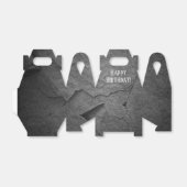 donkergrijze rottextuur voor verjaardag bedankdoosjes (Uitgevouwen)