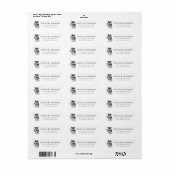 Donkergrijze Schnauzer 4 juli adreslabel Etiket (Full Sheet)