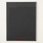 Donkergrijze smeltextuur planner (Achterkant)