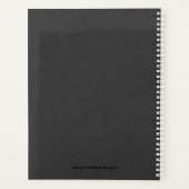 Donkergrijze smeltextuur planner (Achterkant)