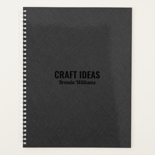 Donkergrijze smeltextuur planner (Voorkant)