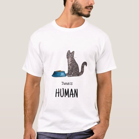 Donkergrijze tabby katten shirt (Voorkant)