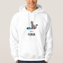 Donkergrijze Tabbykat T-shirt met capuchon