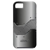 Donkergrijze tinten glanzende metallic look Case-Mate iPhone case (Achterkant)