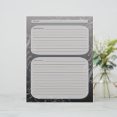 Donkergrijze vervaging-pagina van het recept voor  (Staand voorkant)