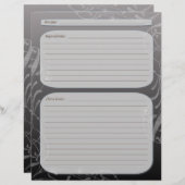 Donkergrijze vervaging-pagina van het recept voor  (Voorkant / Achterkant)