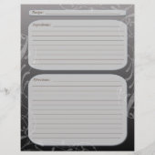 Donkergrijze vervaging-pagina van het recept voor  (Achterkant)