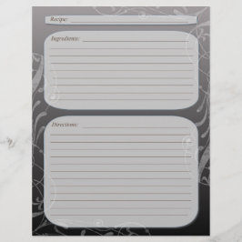 Donkergrijze vervaging-pagina van het recept voor 
