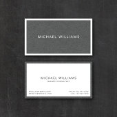 Donkergrijze waswollen Visitekaartjes