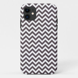 Donkergrijze witte Chevron Pattern Case-Mate iPhone Case