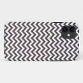 Donkergrijze witte Chevron Pattern Case-Mate iPhone Case (Achterkant (horizontaal))