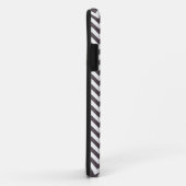 Donkergrijze witte Chevron Pattern Case-Mate iPhone Case (Achterkant/rechts)