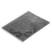 Donkergrijze & Zwarte Accent Notebook Chic Minimal Notitieboek (Linkerzijde)