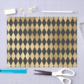 Donkergrijze zwarte Harlequin Geometrische rokerbu Tissuepapier (Craft)