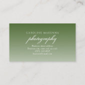 Donkergroen 3-foto Collage Fotografie Visitekaartje (Achterkant)