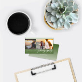 Donkergroen 3-foto Collage Fotografie Visitekaartje