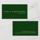 Donkergroen aantrekkelijk Visitekaartje (Voorkant / Achterkant)