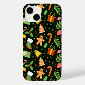 Donkergroen Abstract kerstpatroon Case-Mate iPhone Case (Achterkant)