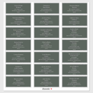 Donkergroen   Adresetiketten voor bruiloft Sticker