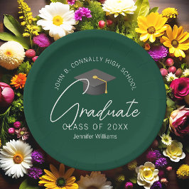 Donkergroen Afstuderen gepersonaliseerd afstudeerf Papieren Bordje