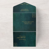  donkergroen all in one uitnodiging (Buitenkant)