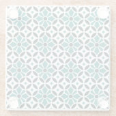  donkergroen Barcelona Star Tile Geometric Glazen Onderzetter (Achterkant)