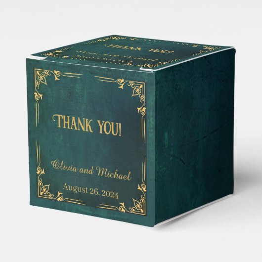  donkergroen bedankdoosjes (Voorkant Zijde)
