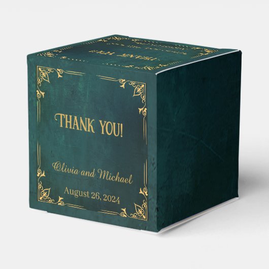  donkergroen bedankdoosjes (Achterkant)